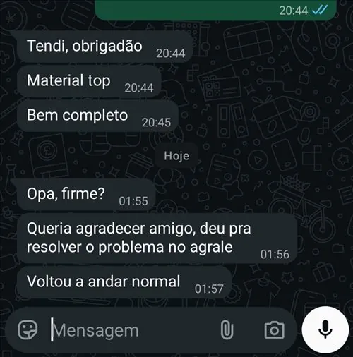 Depoimento de cliente